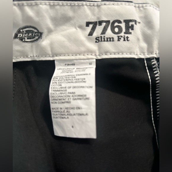 Black Dickies 776f slim fit pants. Size 6 - Picture 2 of 4
